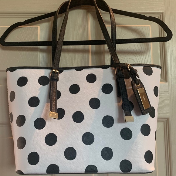 Aldo Black/White Tote Handbag - Picture 1 of 8